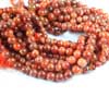Natural Orange Carnelian Smooth Round Beads Strand Length 14 Inches and Size 7mm to 8mm approx.